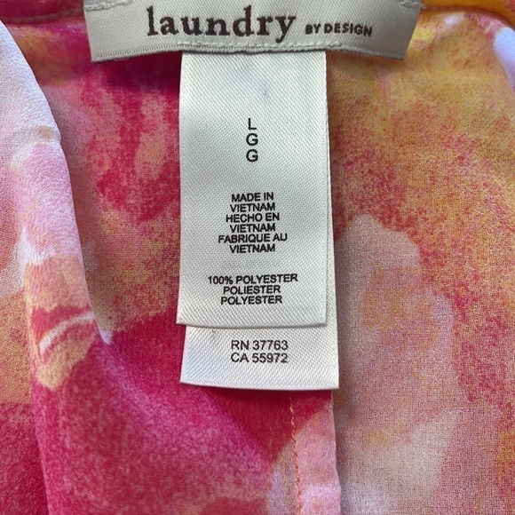 Laundry by design Sheer Watercolor Print Swimsuit Cover Up. Size L. P/5A1740 - Picture 4 of 4